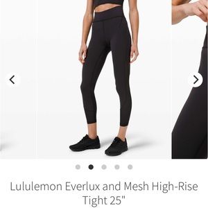 Lululemon Everlux and Mesh High-Rise Legging Tight 25"